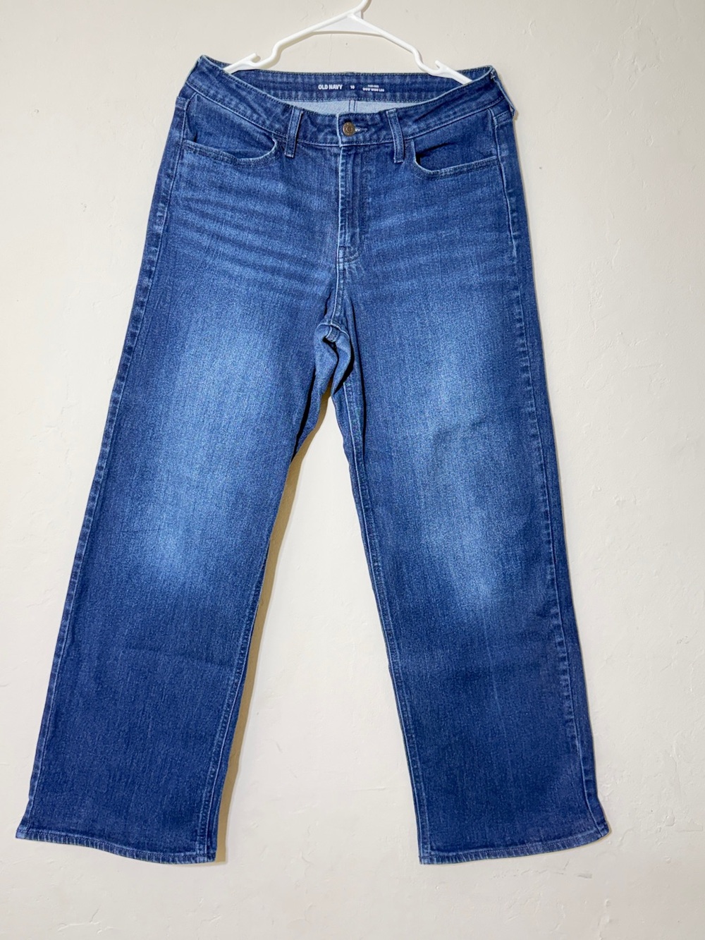 Old Navy Women's Blue Wide Leg High Rise Jeans
